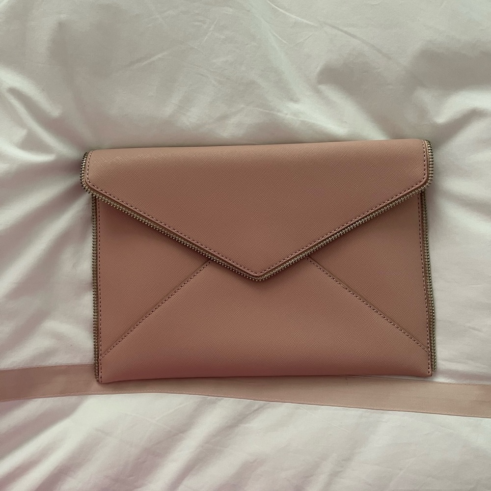 Rebecca Minkoff Leo Clutch in Ballet Pink